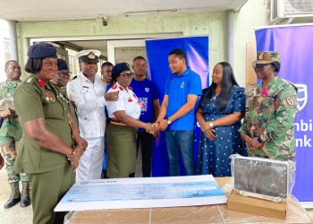 Stanbic Bank Ghana national service personnel donate medical equipment and cash to 37 Military Hospital Dialysis Unit
