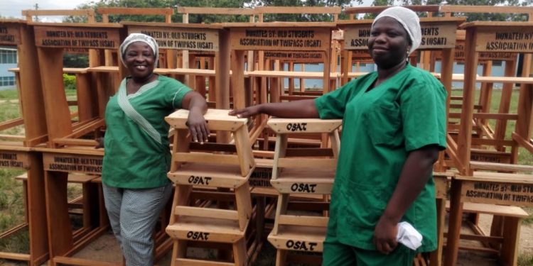 ANSSOSA Global Donates 100 Mono Desks to Boost Learning Environment at Anlo Senior High School