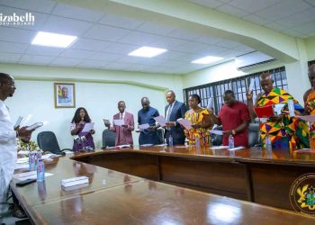 Madam Elizabeth Ofosu-Adjare swears in nine-member board of Ghana National Procurement Agency Limited to strengthen governance and supply of strategic commodities