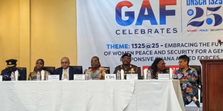 Female personnel of GAF mark 25th anniversary of UNSCR 1325 with health walk for gender-responsive security