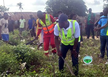 Ningo-Prampram residents actively participate in National Sanitation Day cleanup exercise
