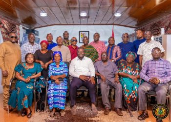 Dr. Frank Amoakohene engages former MMDCEs, commends their service to nation and party