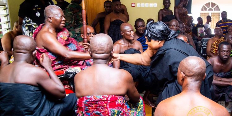 Asante Mampong traditional council completes enstoolment rites for Leslie Nkansa Osei-Bonsu