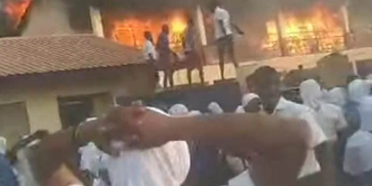 Tolon SHS students count losses after fire destroys girls’ dormitory block